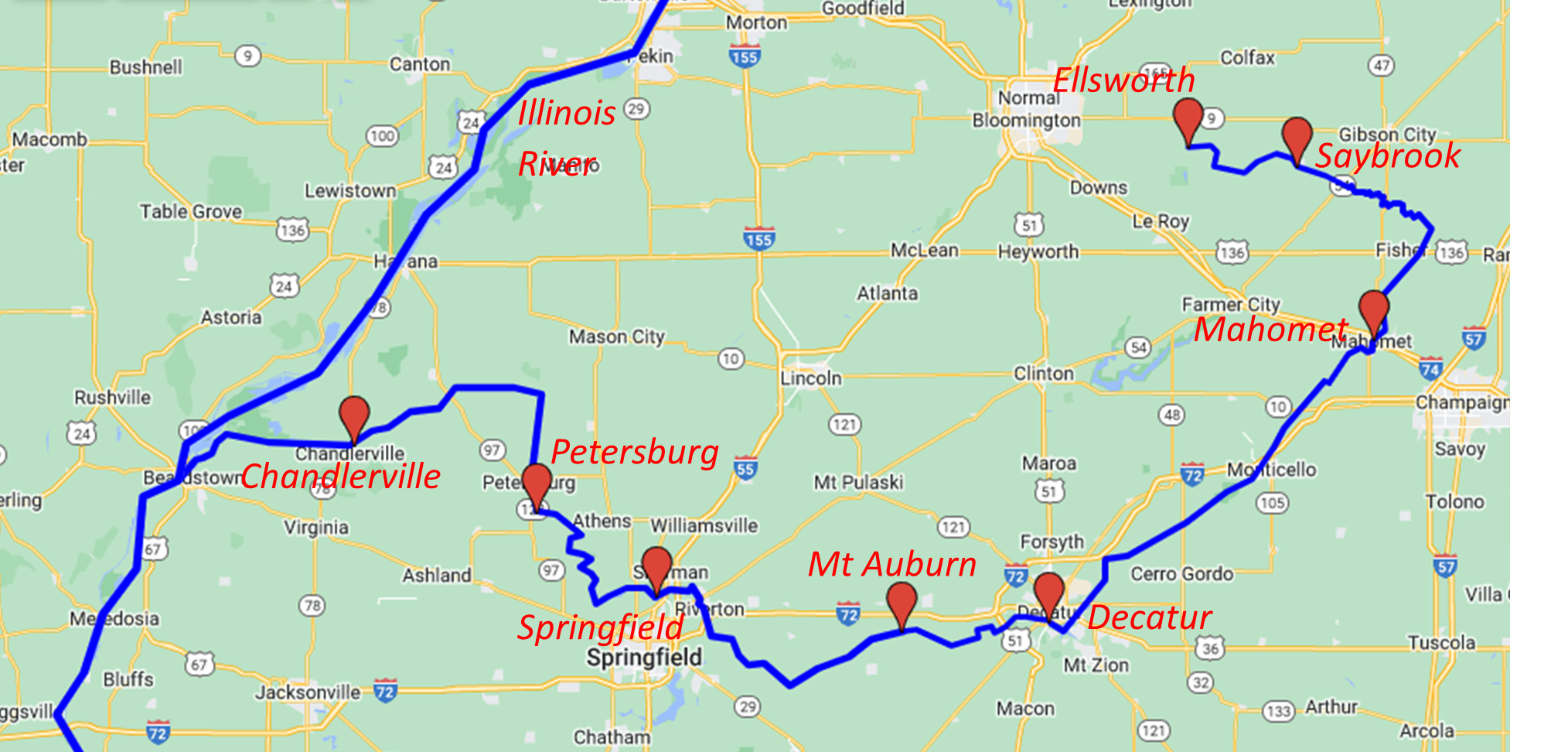 Sangamon River Flush Prayer Locations