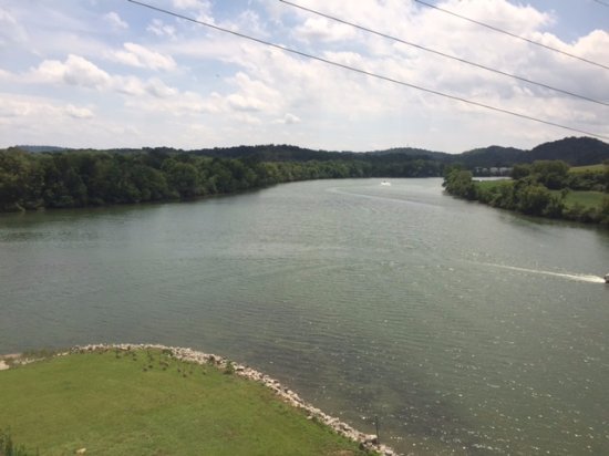Confluence of Holston and French Broad Rivers to form the Tennessee River