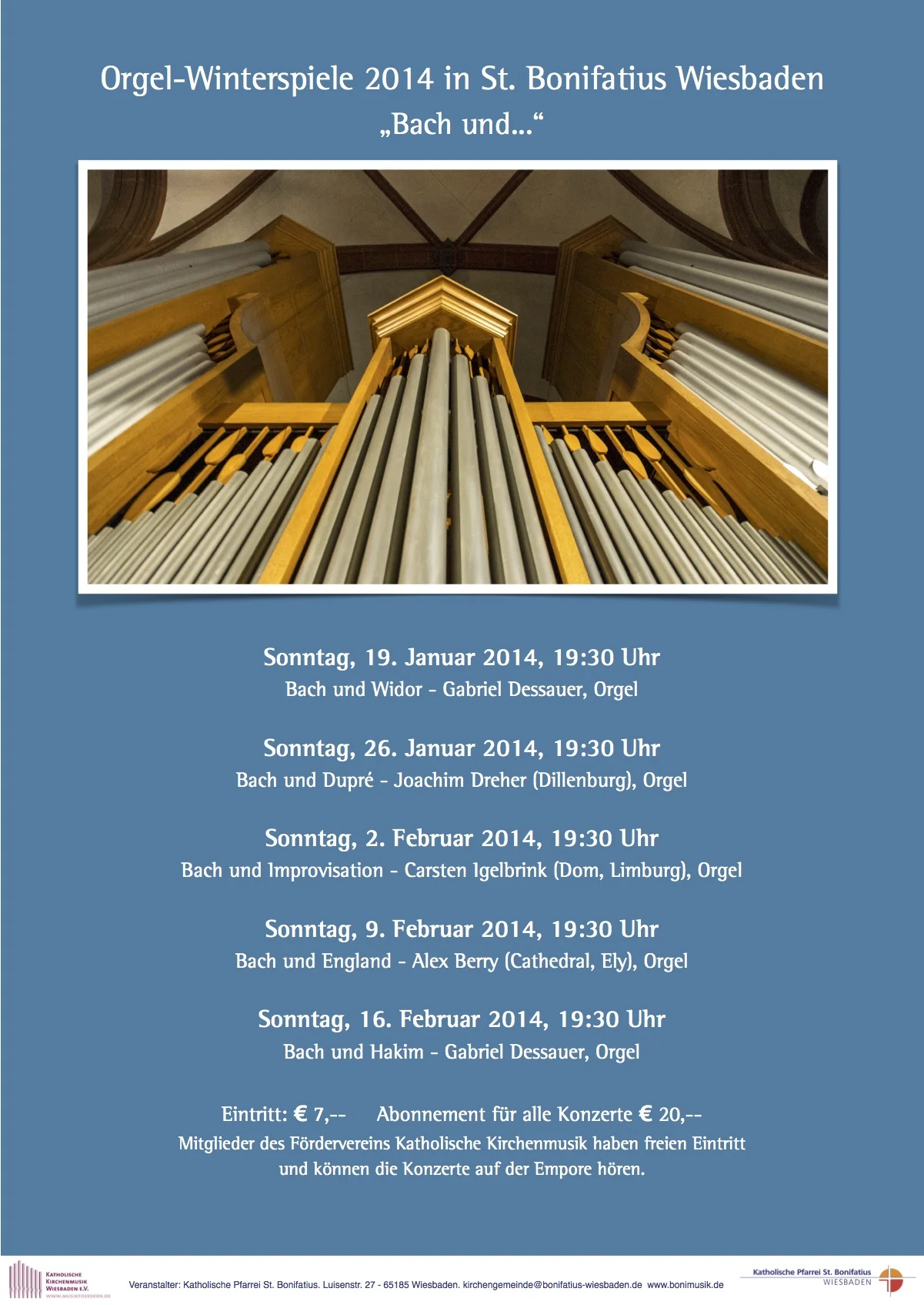 Plakat Orgelwinterspiele 2014