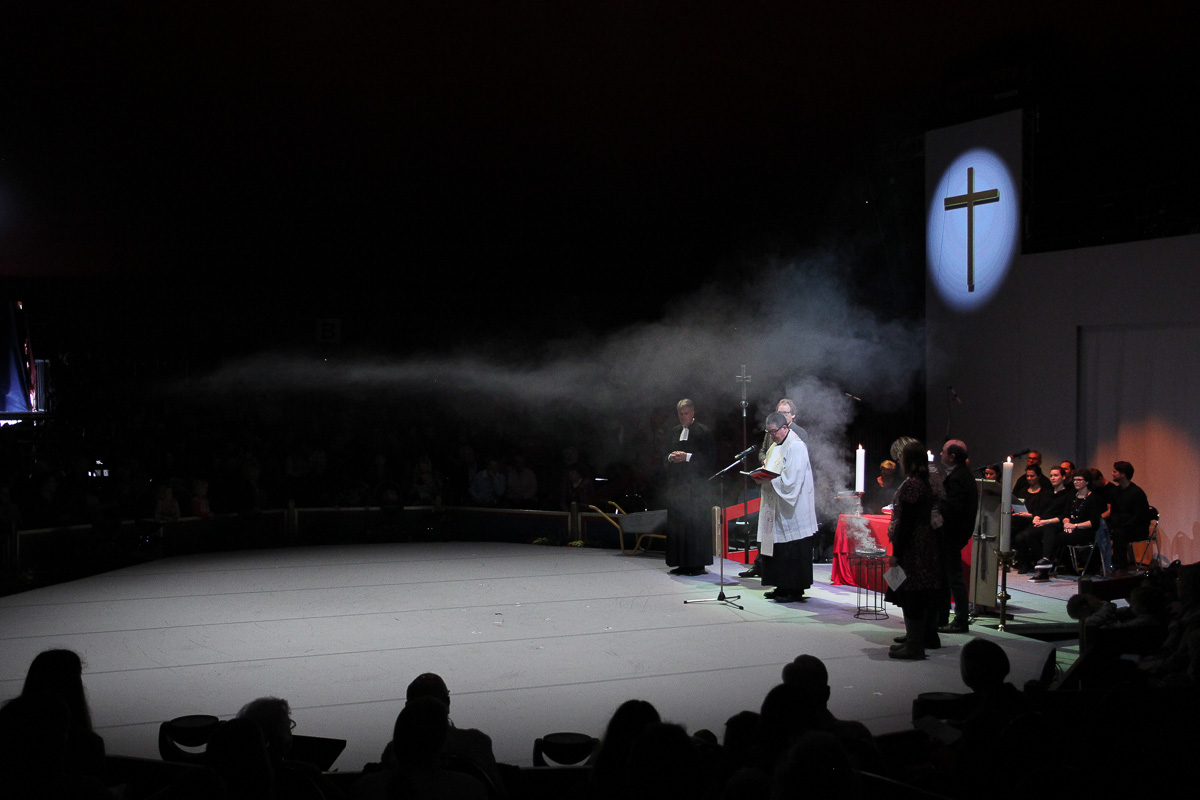 Ökumenischer Abschlussgottesdienst mit Pfarrer Stephan Gras und Dekan Dr. Martin Mencke. Foto: Benjamin Dahlhoff