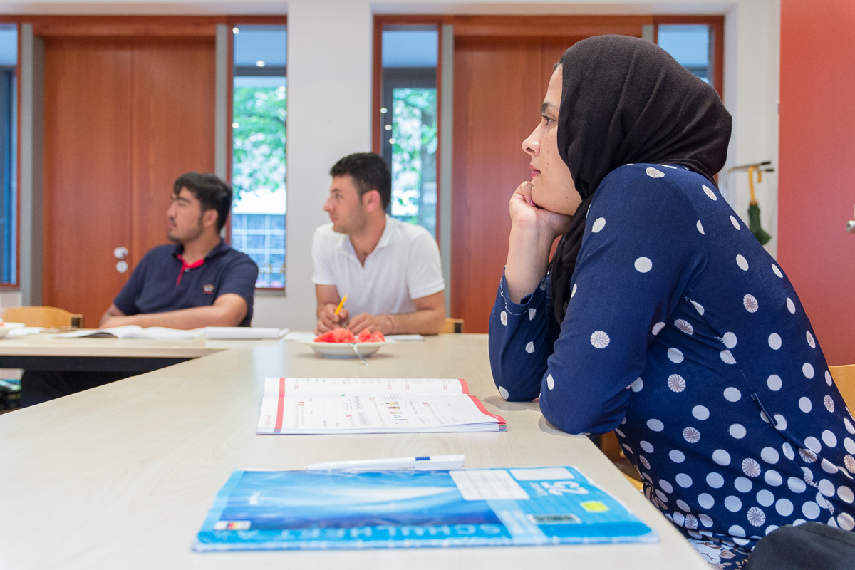 Sprach- und Integrationskurse im Gemeindezentrum von St. Andreas. Foto: Benjamin Dahlhoff 2016