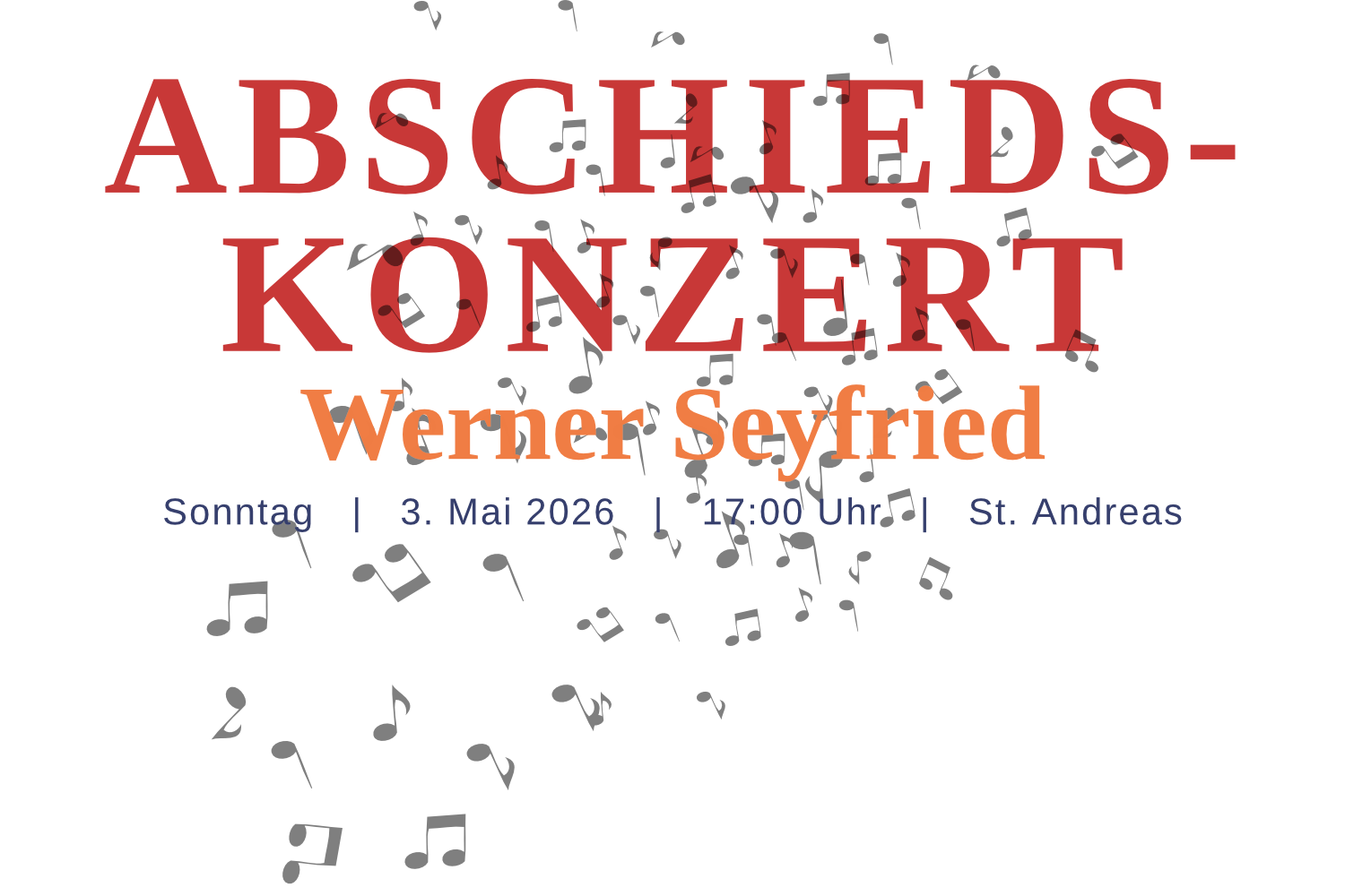 Abschied Werner Seyfried als Organist und Chorleiter in St. Andreas