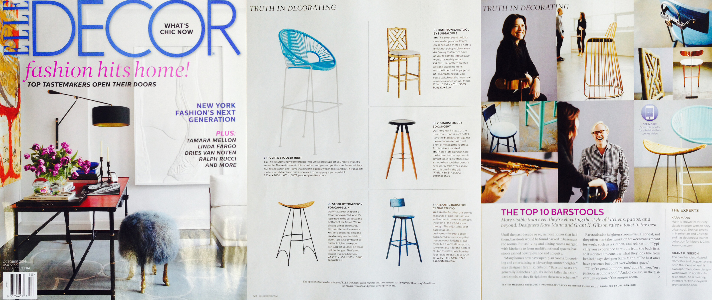 Top Ten Barstools - October 2014 Elle Decor