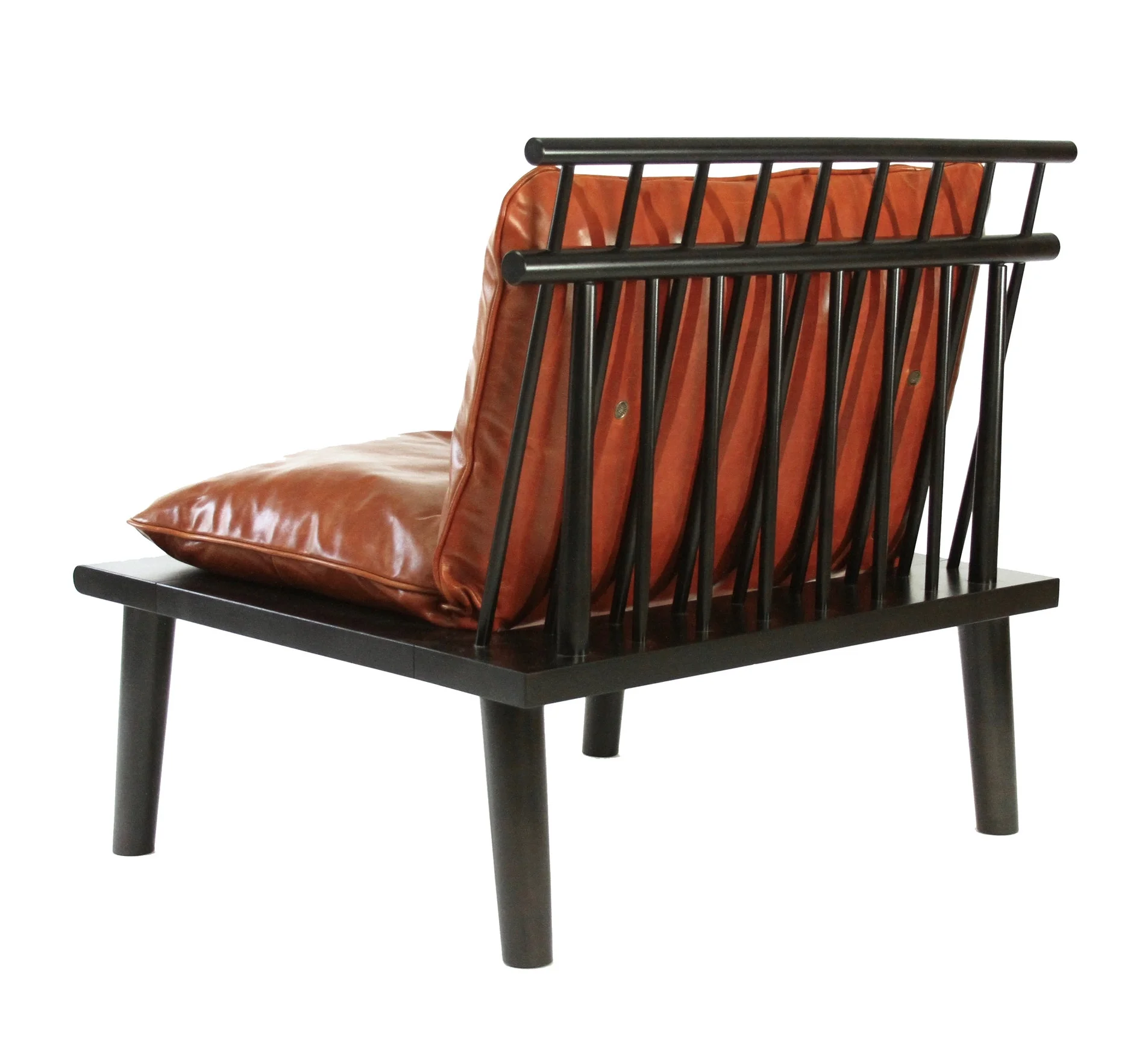 O&G Studio Horseshoe Chinese Armchair Windsor Contemporary Side Dining Chair  Modern Andrew Mau Designed Design Interior Braced Seating Ebonized Maple Black Beet Stained Stain