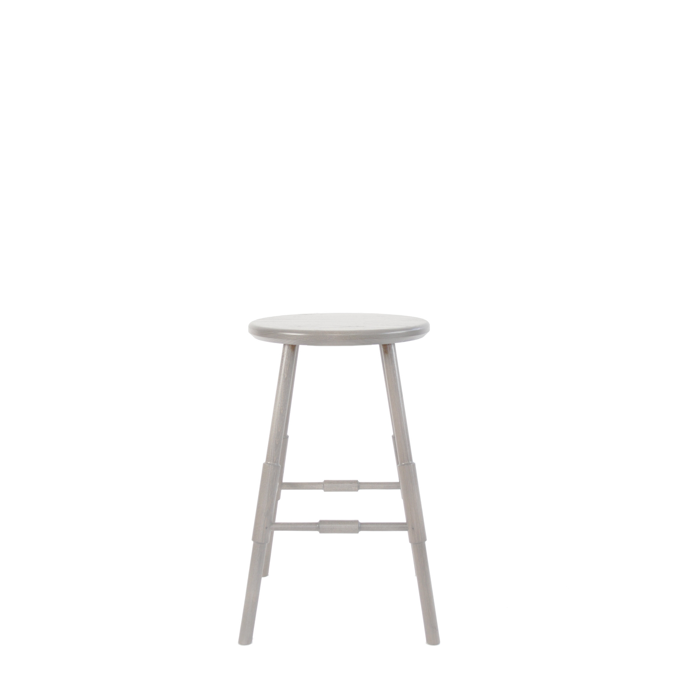 Atlantic Stool 24 Front View Grey- Backless.jpg