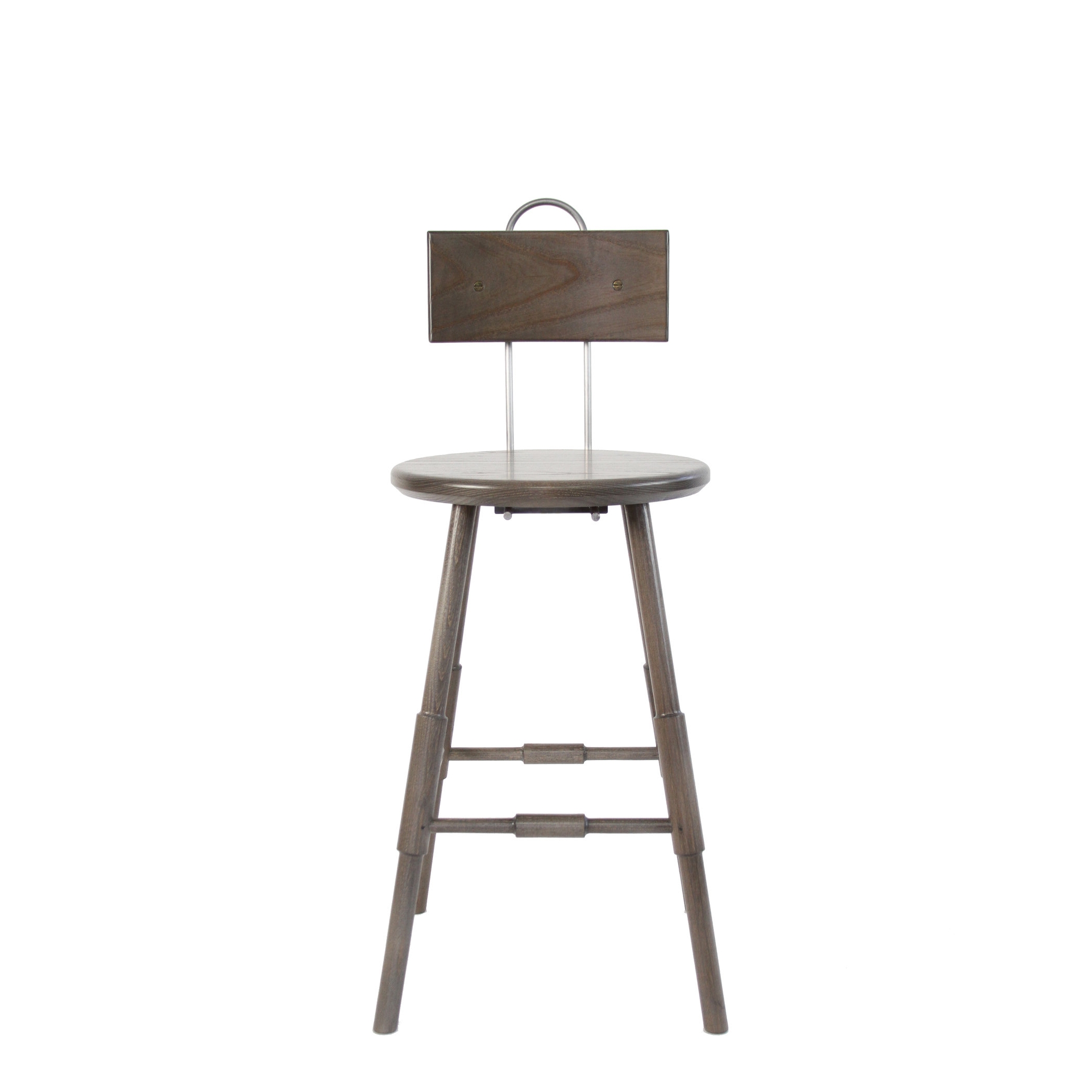 Atlantic Counter Stool with Back 24 Grey Stain Ash Wood Metal Brass Industrial Modern Windsor American Made Lichen Stain O&G Studio.jpg