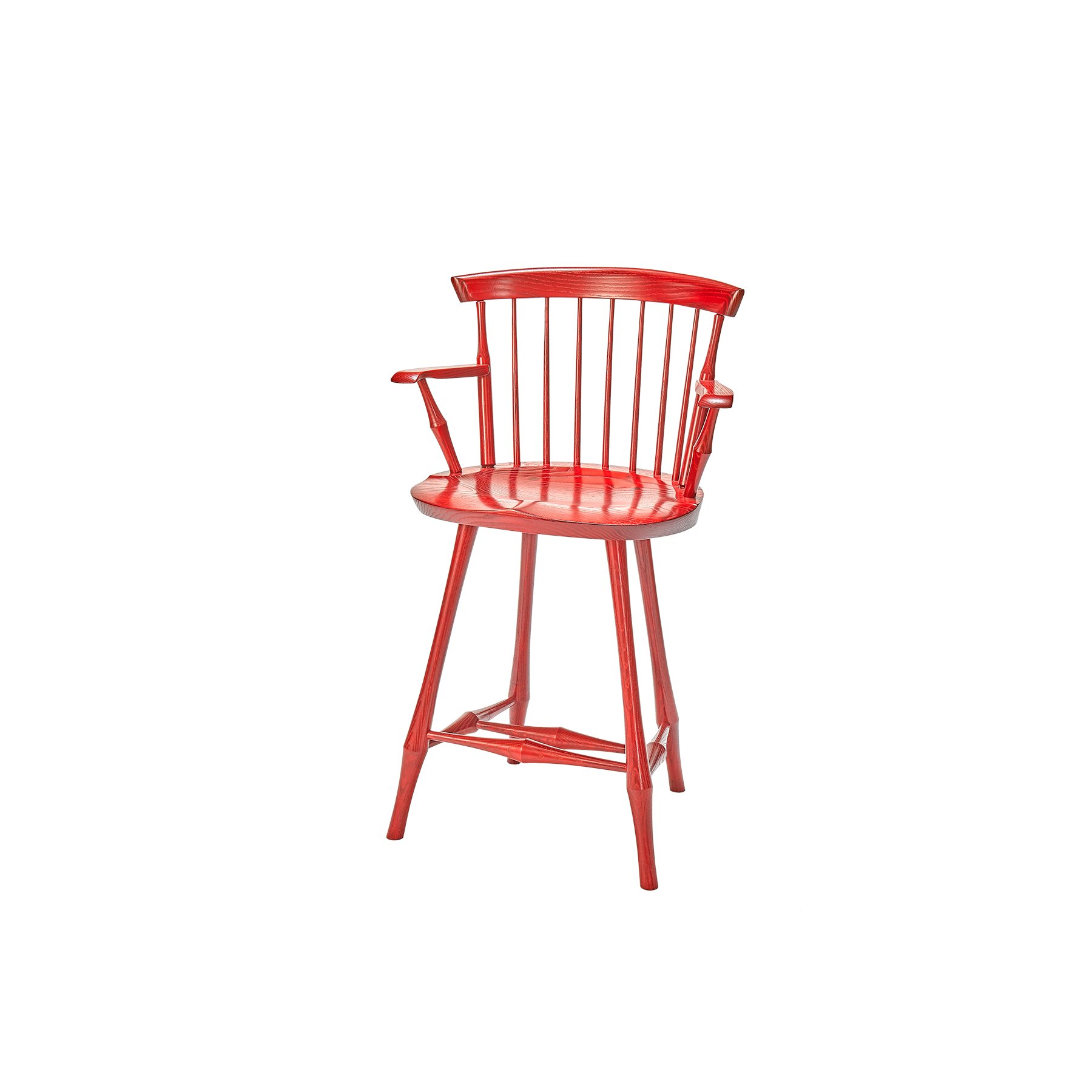 WIDE WAYLAND FAN-BACK STOOL WITH ARMS 24" - $1,596