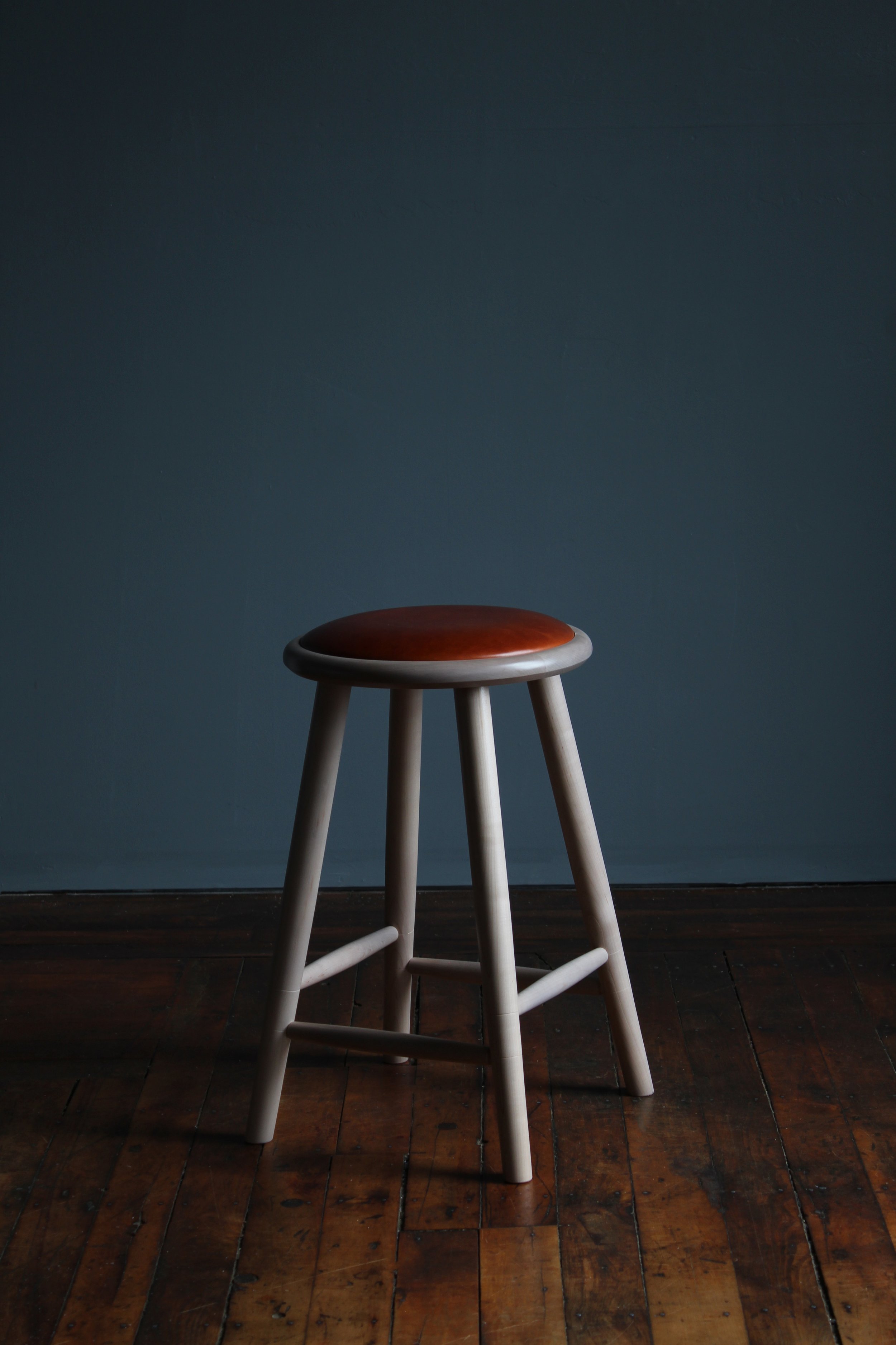 Upholstered Colt Round Stool by O&amp;G Studio