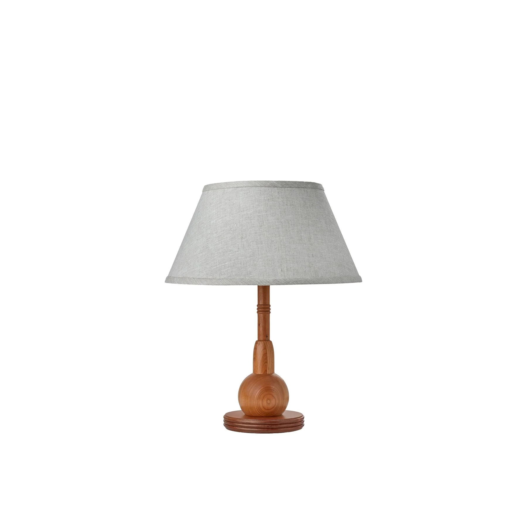 The Neria Lamp is a made-to-order accent table lamp from O&G Studio, crafted in solid hardwood and available in ash stain finishes and natural walnut and cherry.