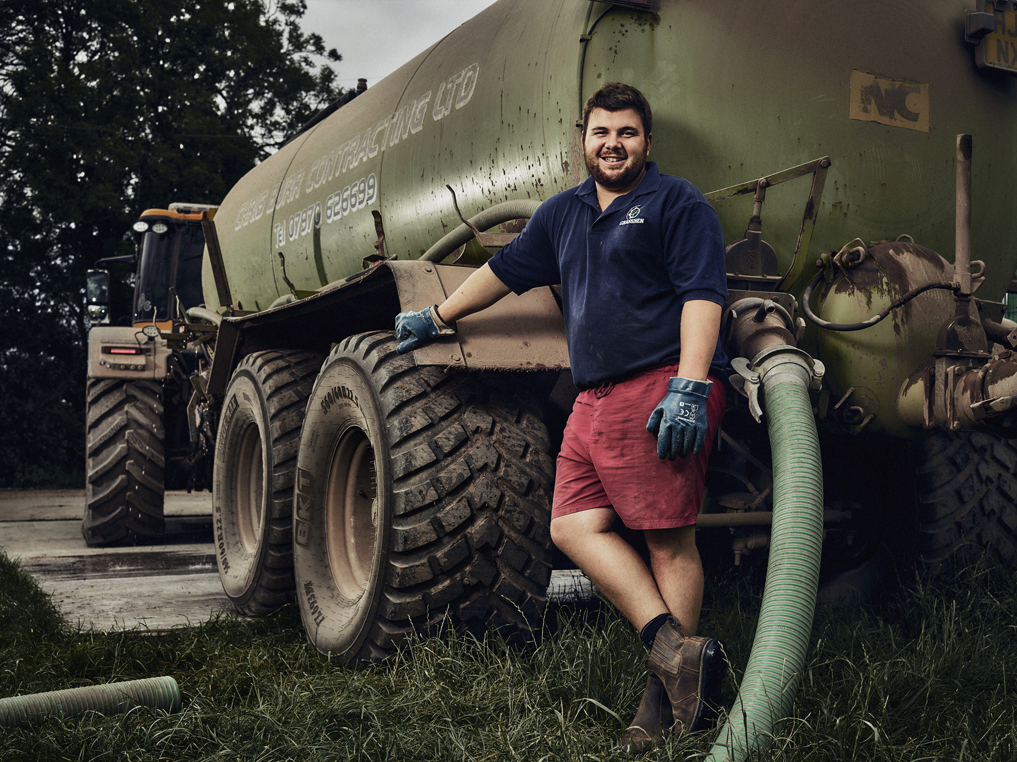 Callum - farm worker and all important transporter of sewage!