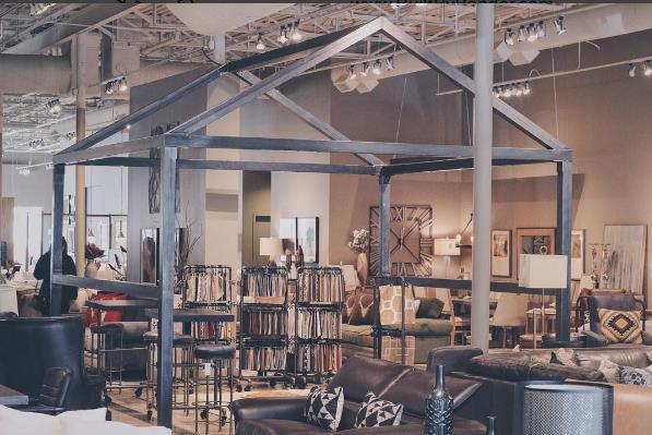 STEEL FRAME KIOSK - ERDOS AT HOME - DALLAS, TX - 2015 Unique furniture store with great designs.