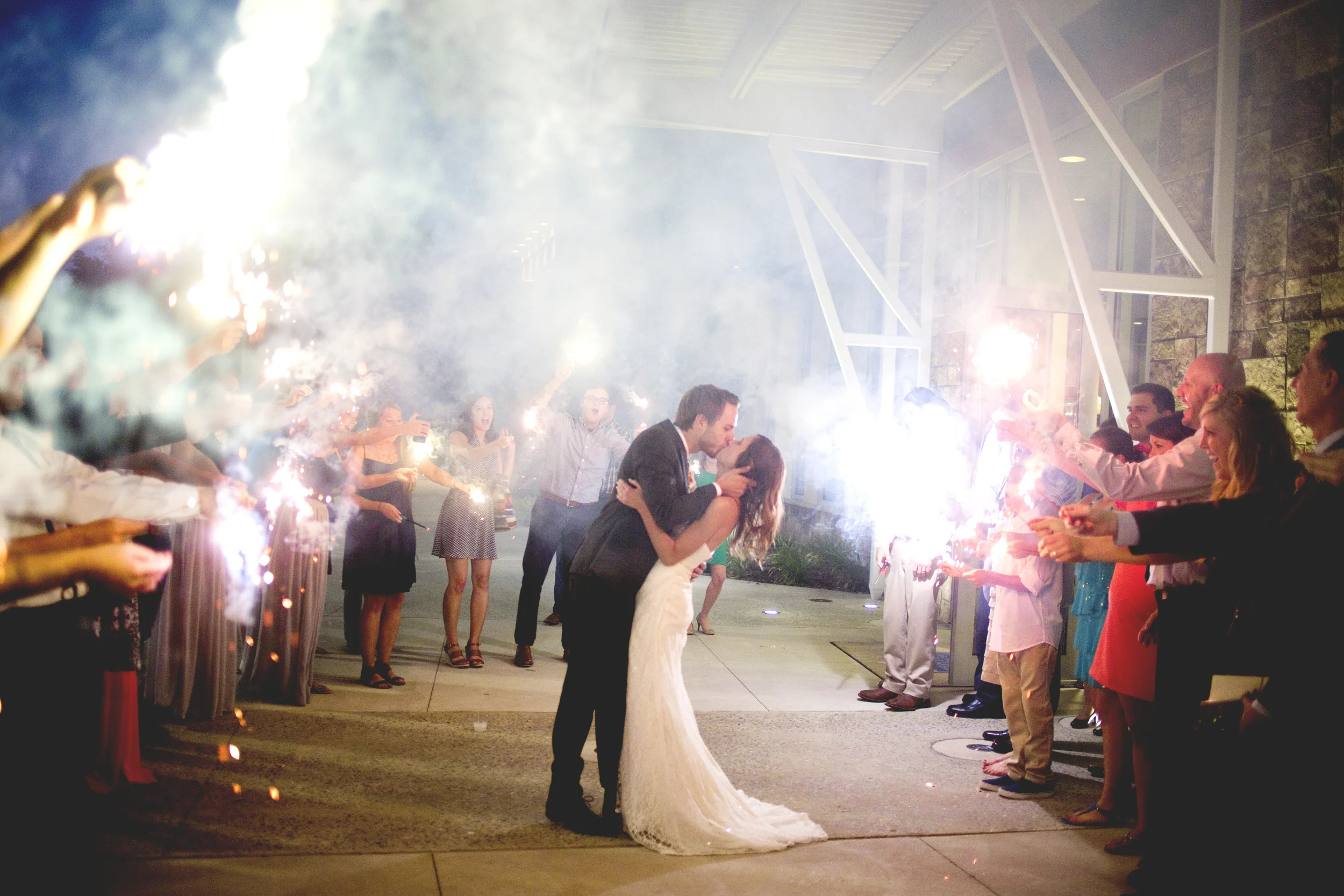 Yes- I do ask all of my couples to pause for a kiss in the sparklers! Who wouldn't want a photo like this? 