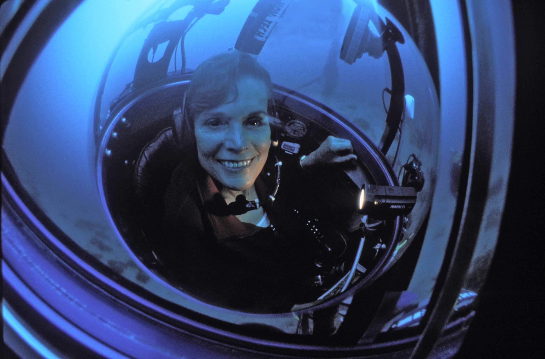 Dr. Sylvia Earle sitting on a Submersible