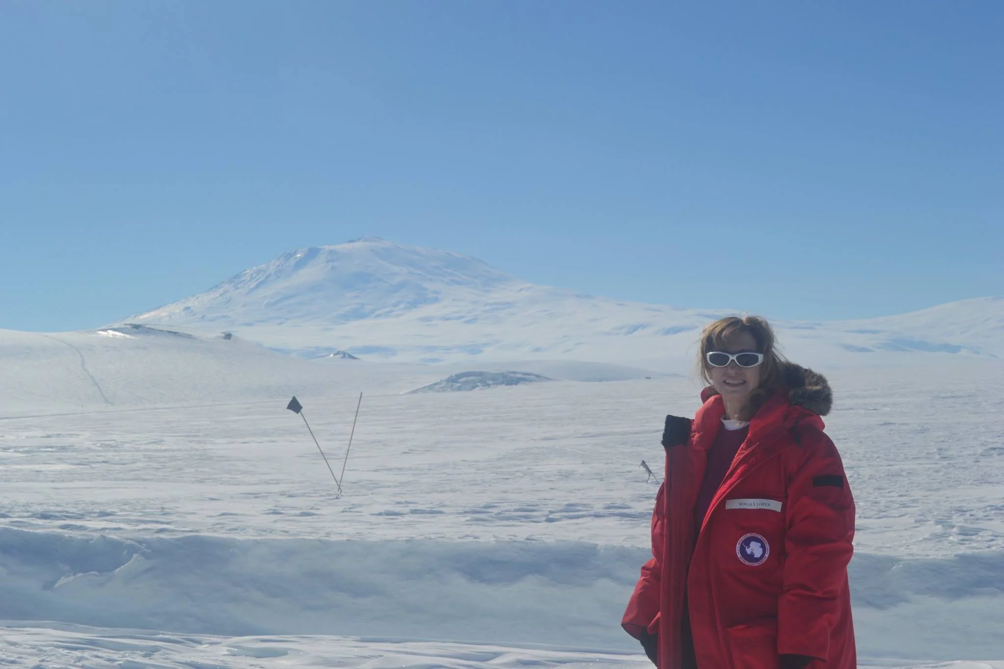 WINGS Fellow Rosaly Lopes at Mt. Erebus