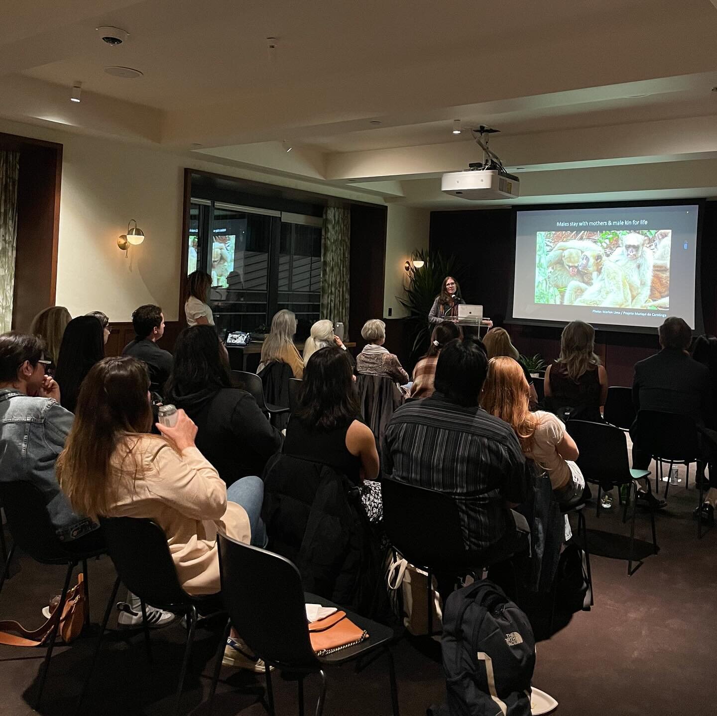 Thank you to everyone who attended Dr. Karen Strier&rsquo;s Explorer Talk last night! Karen shared her journey of conservation efforts for the endangered northern muriqui monkey.🐒🐵
.
.
.
.
 #science #STEM #research #womeninscience #woman #genderequ