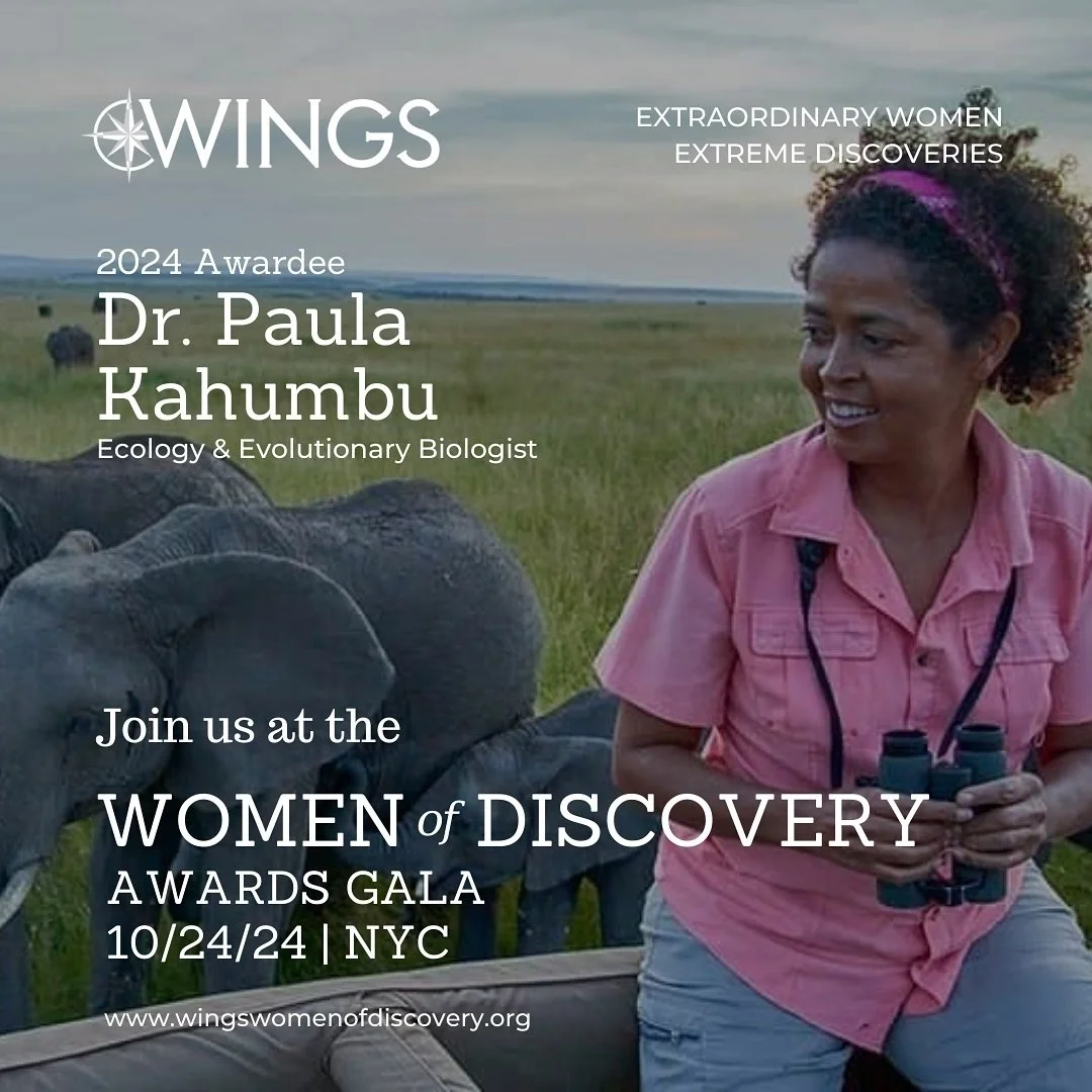 We&rsquo;re proud to recognize @drpaulakahumbu as one of this year&rsquo;s WINGS Women of Discovery Award winners. Paula has been instrumental in redefining wildlife conservation through education and engaging storytelling, aiming to inspire worldwid