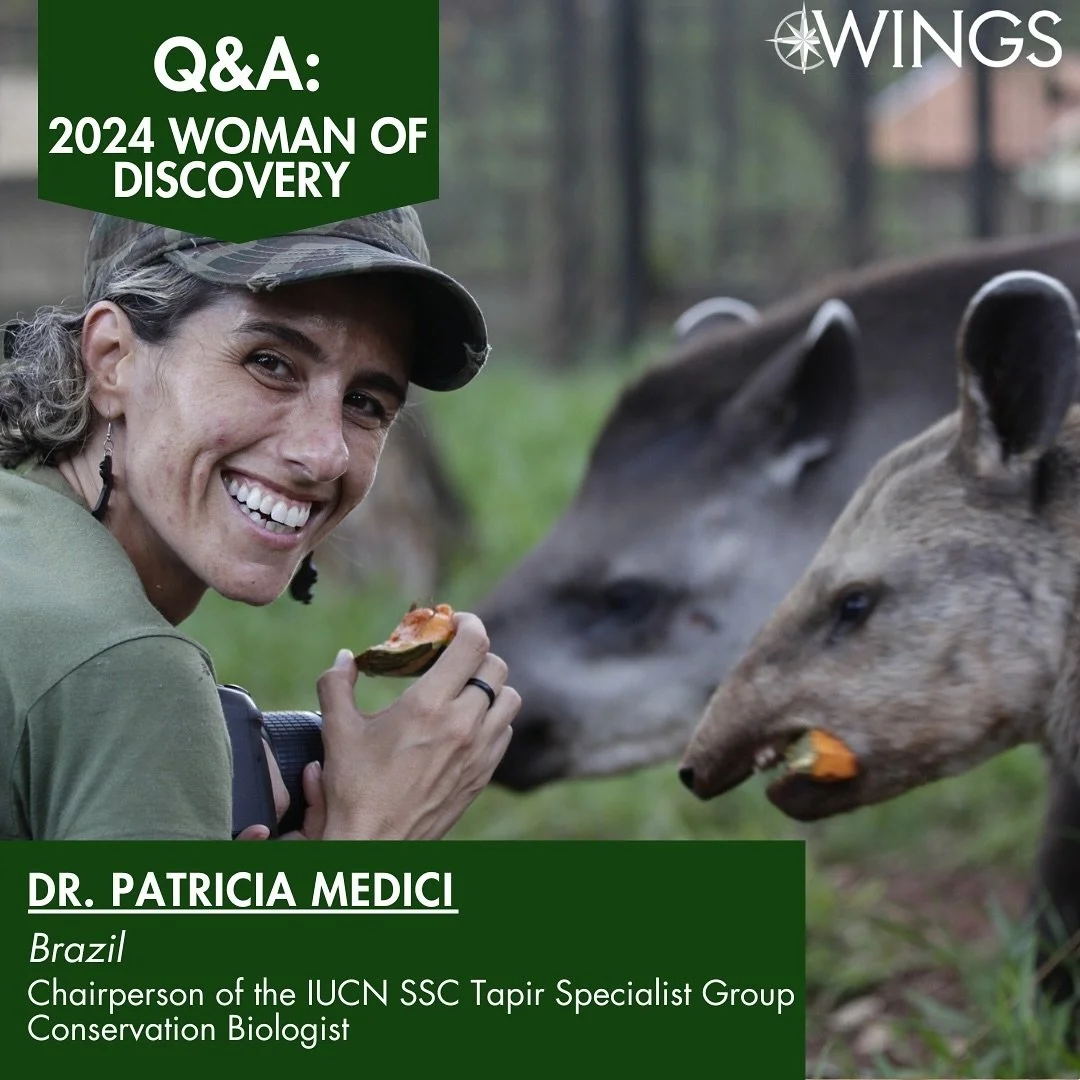 Leading up to our Women of Discovery Awards we are sharing a ✨special Q&amp;A series✨ with our 2024 fellows! Second up: Dr. Patricia Medici. She is a Brazilian conservationist whose work focuses on tapir conservation, tropical forest conservation, an