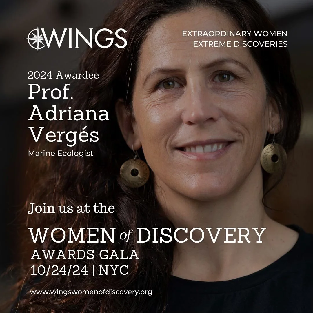 We&rsquo;re proud to recognize ✨ @adriatix ✨as one of this year&rsquo;s WINGS Women of Discovery Award winners, in support of her work on the ecology and conservation of coastal marine habitats. Adriana &amp; her team develop hands-on restoration sol