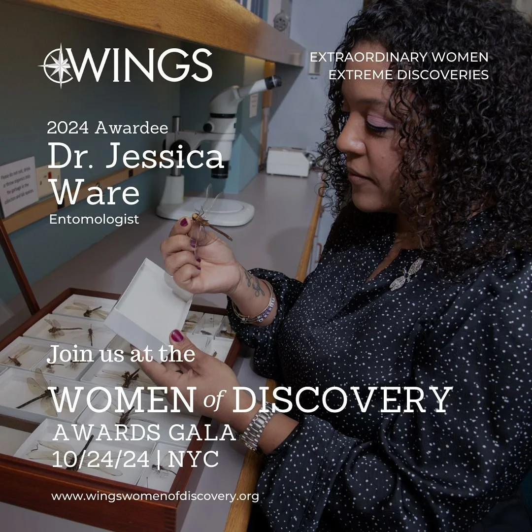 We&rsquo;re proud to recognize ✨ @jessicaleeware42 ✨as one of this year&rsquo;s WINGS Women of Discovery Award winners, in support of her research on the evolution of behavioral and physiological adaptations in insects. Dr. Ware&rsquo;s research focu