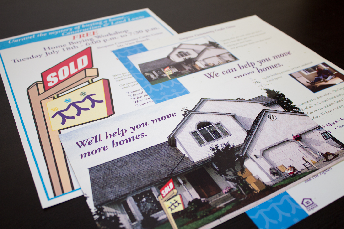 A blend of illustrative and photographic styles helped Our Community Credit Union stand out from competitors.