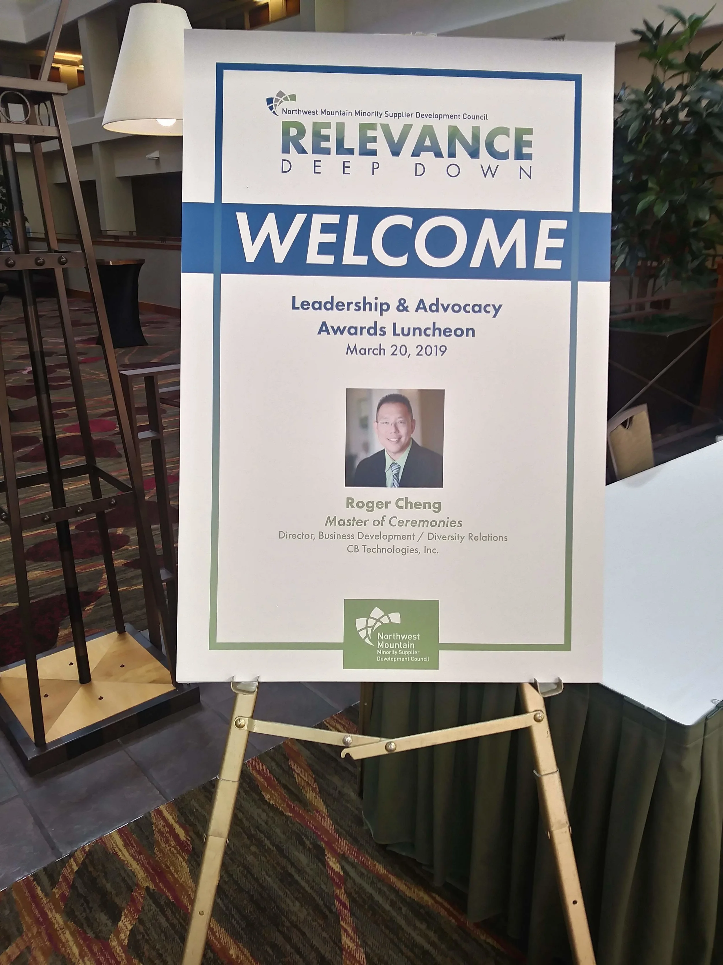Trio designed and printed materials for the event, including the program, and the welcome, directional, and sponsors posters.