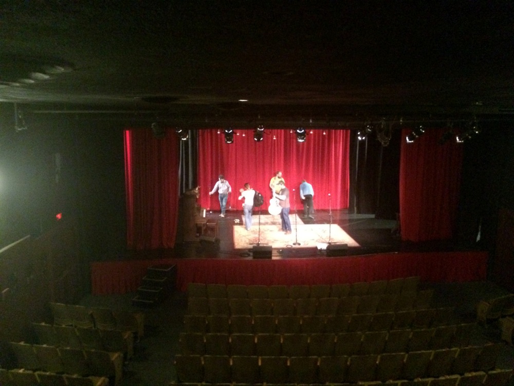 Nick, Laura and Deacon doing Sound Check
