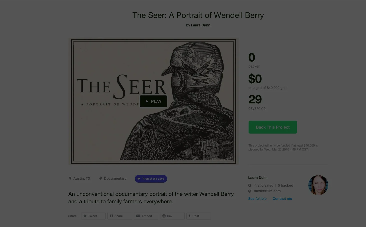 See an Excerpt from THE SEER at Our New Kickstarter