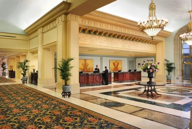 Georgia Street reception desk, to be eliminated and replaced with more luxury retail [  Photo Source  ]&nbsp;