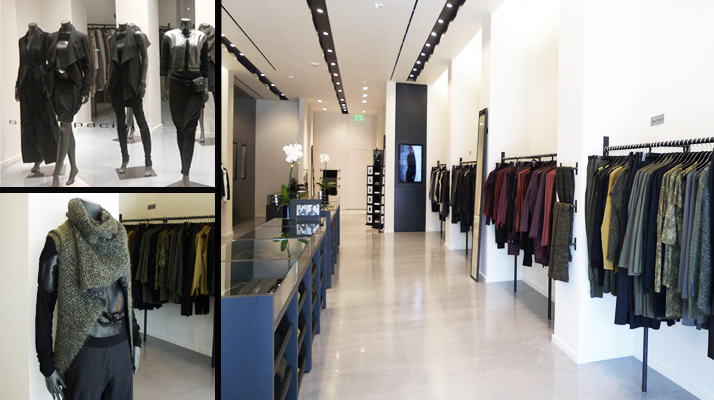 Interior of the Sarah Pacini store in Beverly Hills, California. Photo: Sarah Pacini
