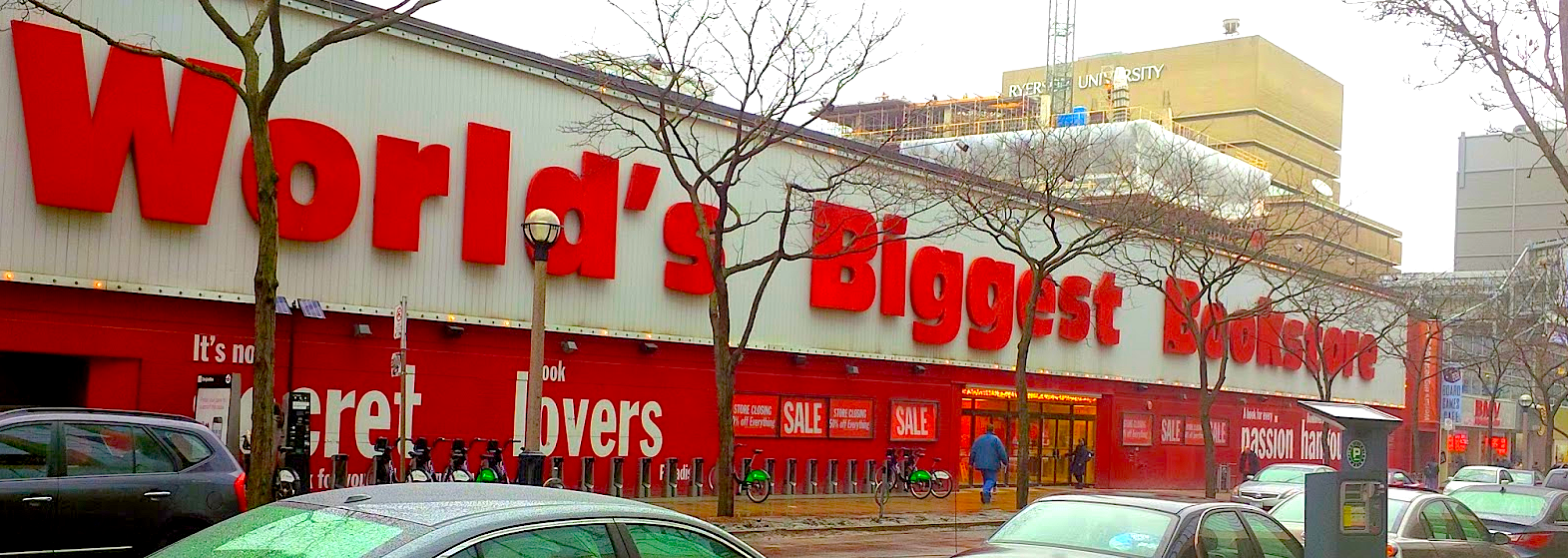 Toronto's World's Biggest Bookstore closed March 30th, 2014. Image Source