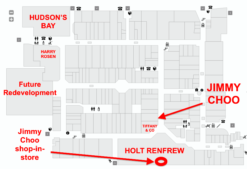Yorkdale's new Jimmy Choo will be only steps away from Holt Renfrew's Jimmy Choo shop-in-store