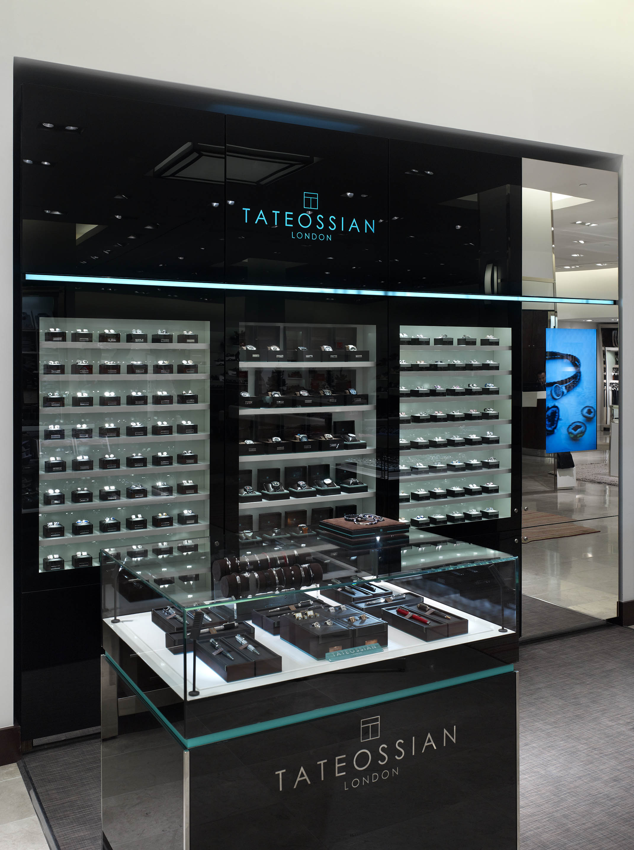 The Tateossian wall of cufflinks.