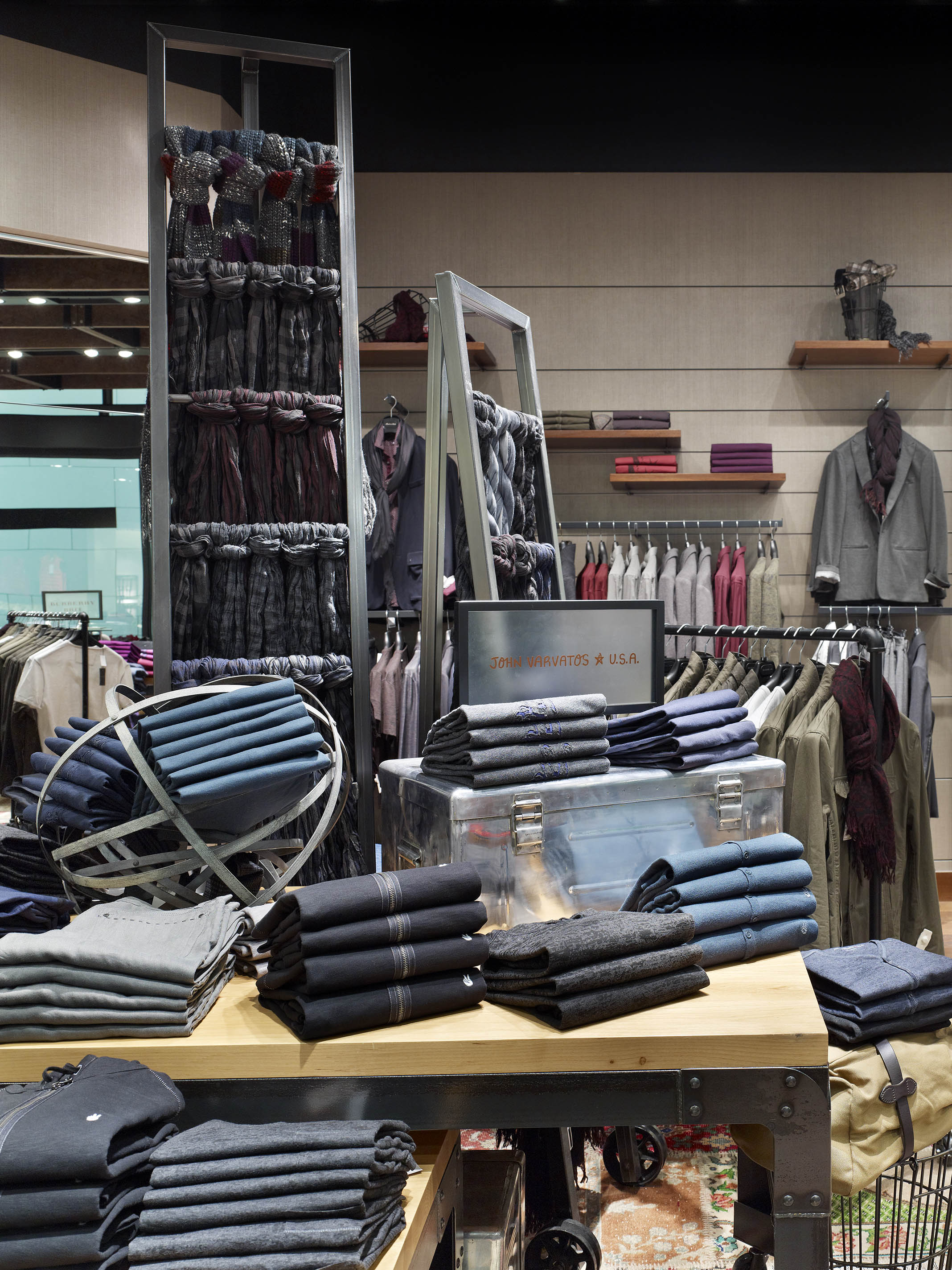 Abundant displays of merchandise. 