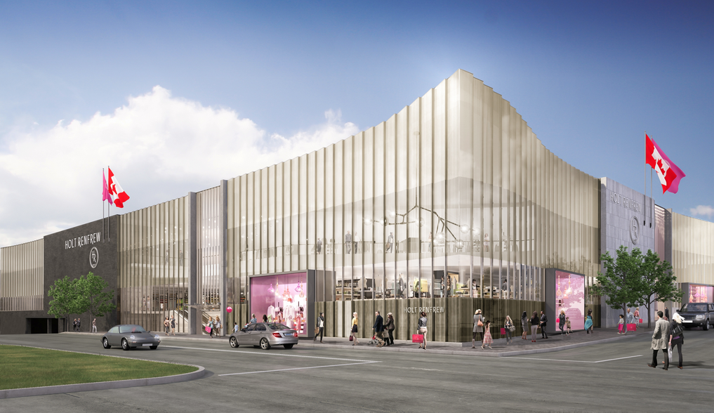 Holt Renfrew's new Square One store, opening in the spring of 2016. Rendering: Janson Goldstein architects.