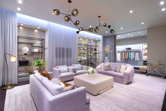 A 1,000 square foot luxury shopping 'Apartment' will be featured as part of Holt Renfrew's Calgary store expansion. Photo: Janson Goldstein. 