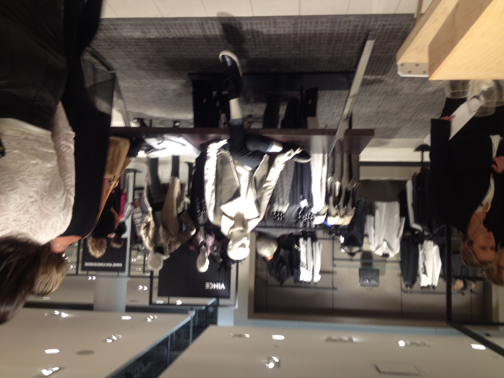 Vince is one of many prominent mid-priced women's designers at Calgary's Nordstrom store. 