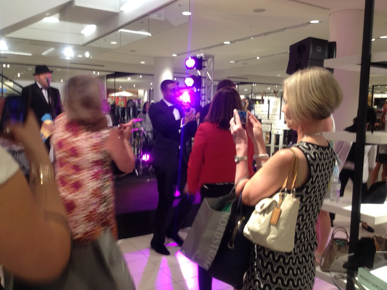Music and dancing at Nordstrom's Calgary gala.