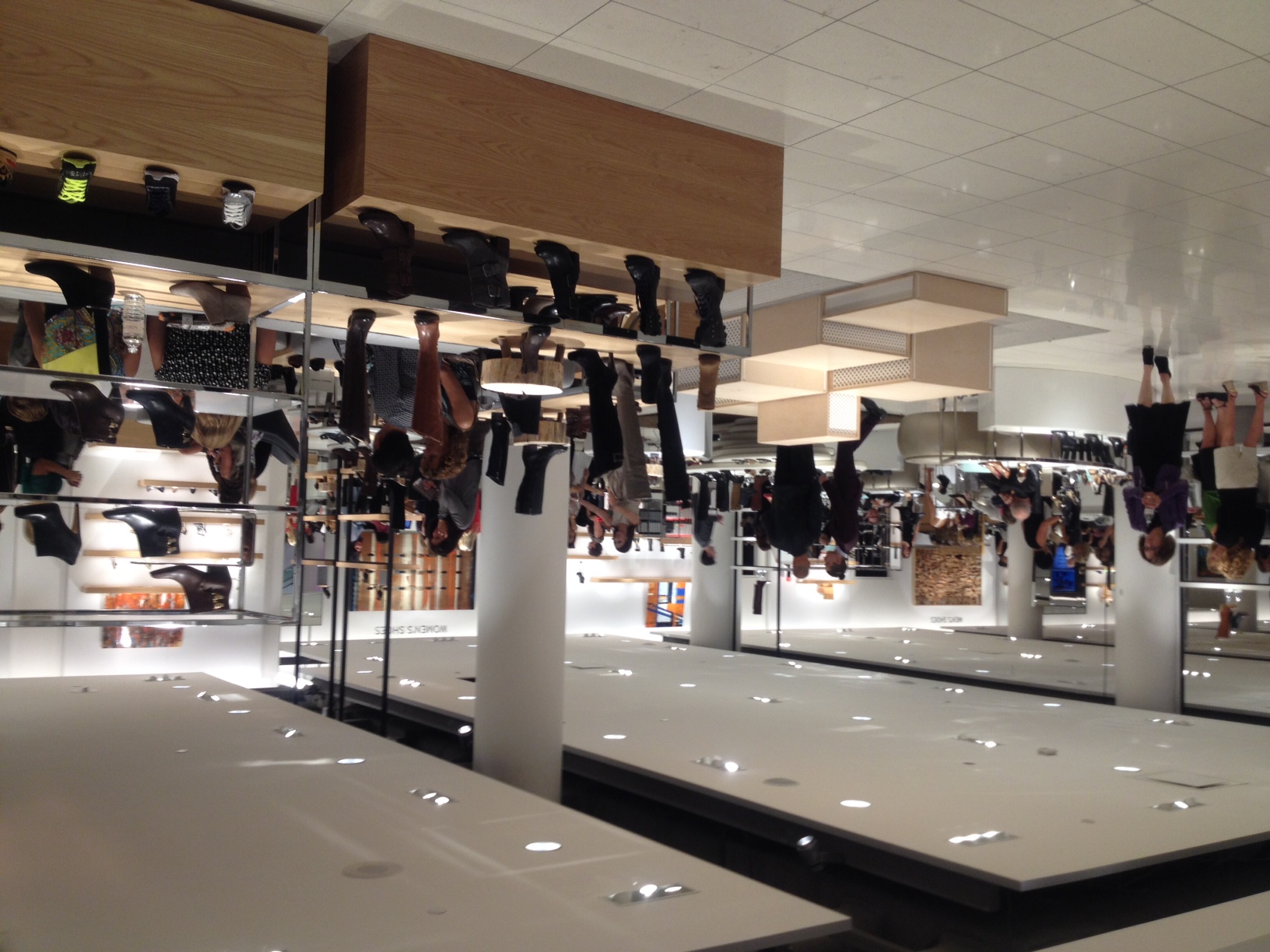 Open sightlines characterize the store. 