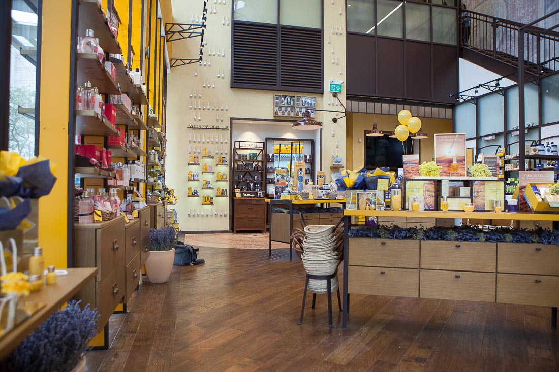 Inside the new Vancouver L'Occitane store. Photo: L'Occitane en Provence. 