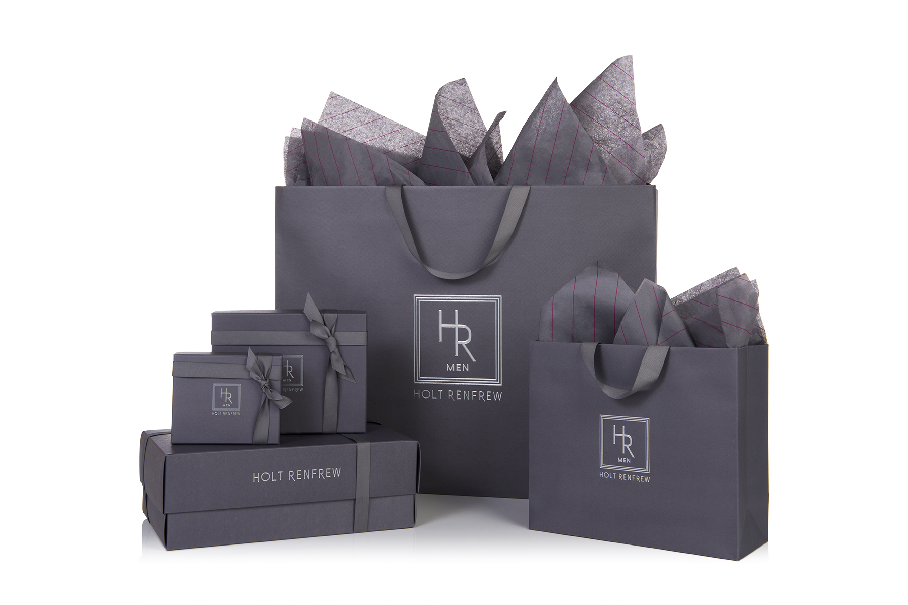 Packaging designed specifically for the new store, distinguishing it from Holt Renfrew's trademark magenta colouring. Photo: Holt Renfrew. 