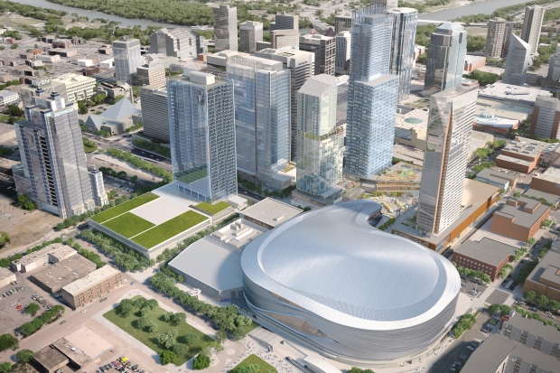 Edmonton's Arena District will feature some retail, though likely not enough to attract Nordstrom. Photo: Edmonton Journal.