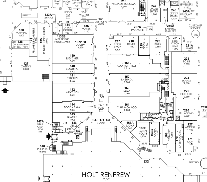August 2005 Yorkdale lease plan, via Oxford Properties.