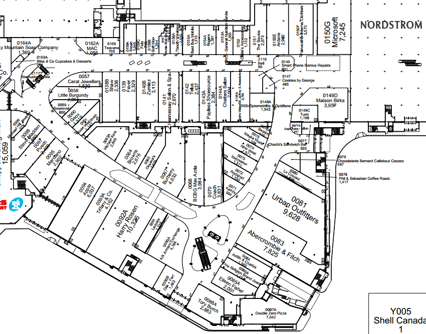 Chinook Centre, Calgary.  Click&nbsp;image  for entire mall lease plan, via Cadillac Fairview.&nbsp;