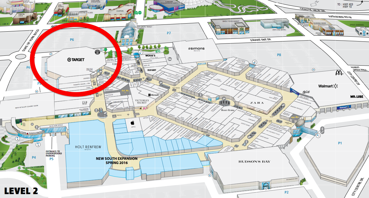 Square One. Click image above for mall floorplan. 