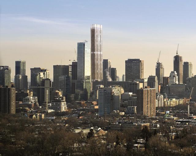 Looking south. Rendering: Mizrahi Developments