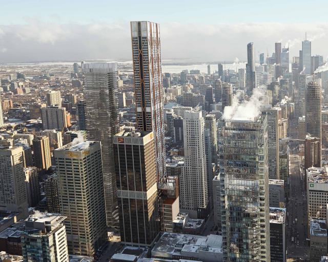 Looking south. Rendering: Mizrahi Developments
