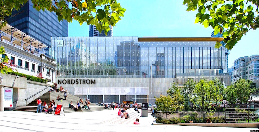 Pacific Centre, Vancouver. Rendering: Nordstrom