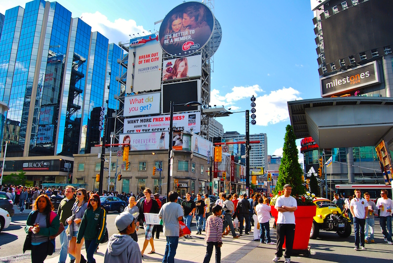 The area around Toronto Eaton Centre boasts some of Canada's highest pedestrian counts. Photo: Toronto.com 