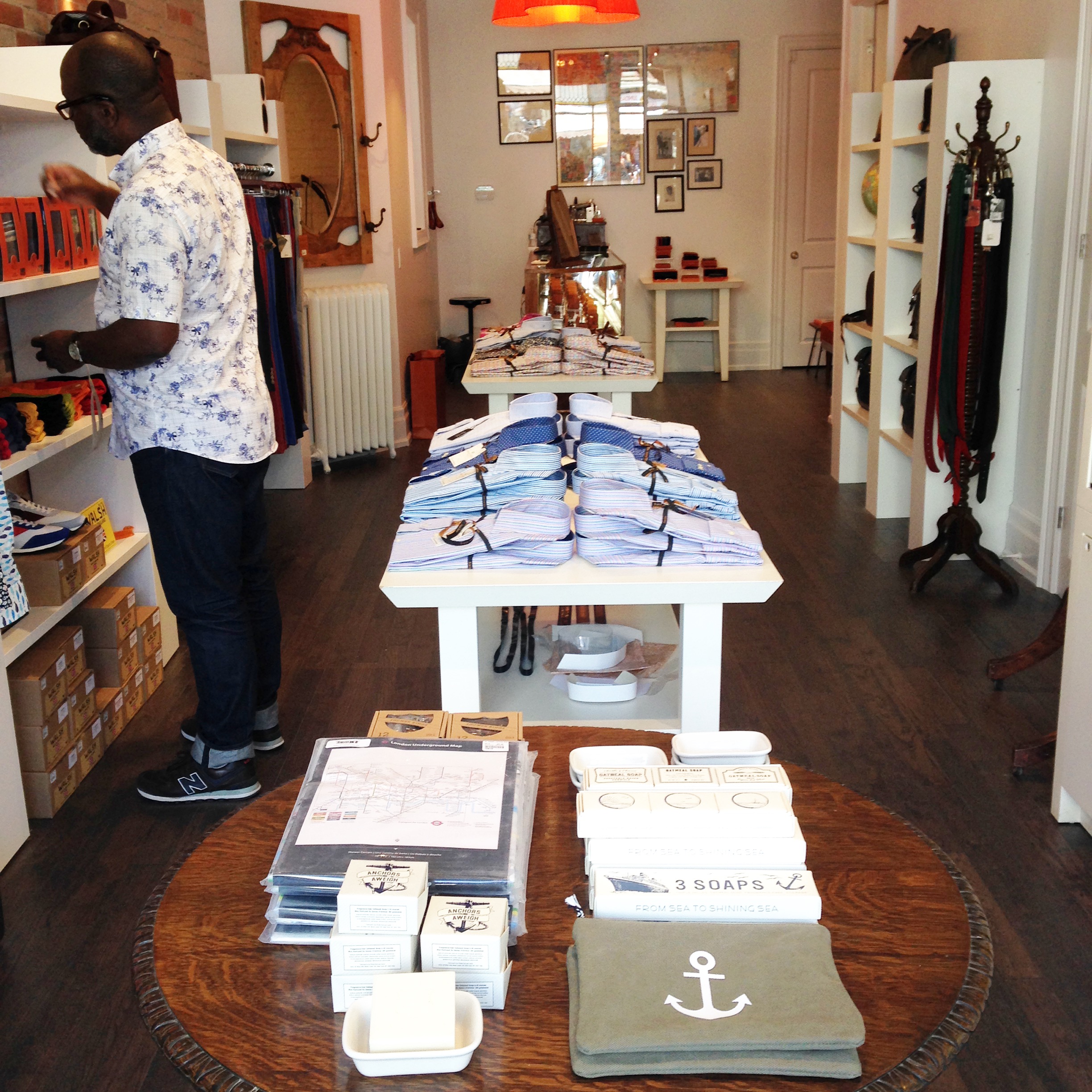 Inside the new Toronto store (with Mr. St. Louis in the photo).