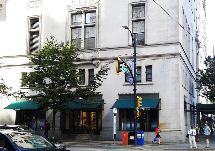 Corner of West Georgia Street and Burrard Street. Photo: Helen Siwak
